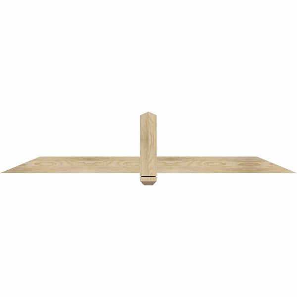 Ekena Millwork Eugene Rough Sawn Timber Gable Bracket, Douglas Fir, 72"W x 15"H x 2"D x 4"F, 5/12 Pitch GBW072X15X0204EUG00RDF - main